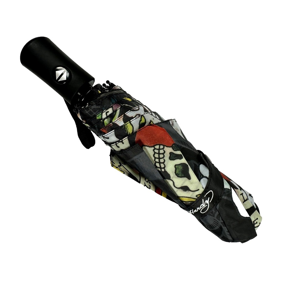 Ed Hardy Skull Tattoo Umbrella Auto Open Close Compact Goth Y2K